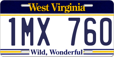 WV license plate 1MX760