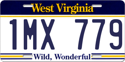 WV license plate 1MX779