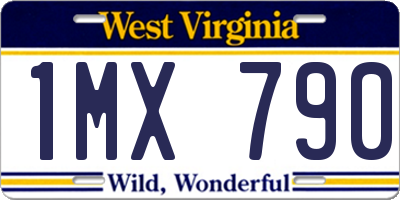 WV license plate 1MX790