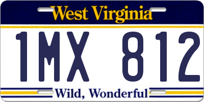 WV license plate 1MX812