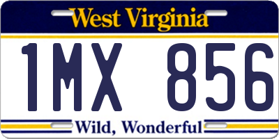 WV license plate 1MX856