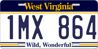 WV license plate 1MX864