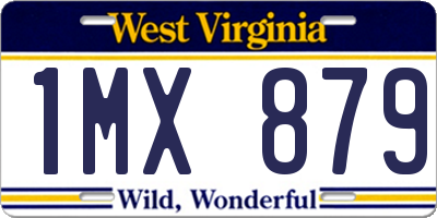 WV license plate 1MX879
