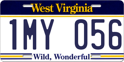 WV license plate 1MY056