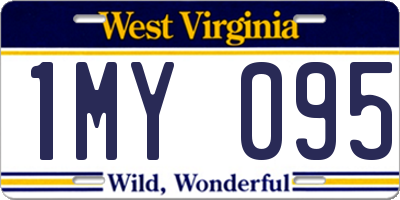 WV license plate 1MY095
