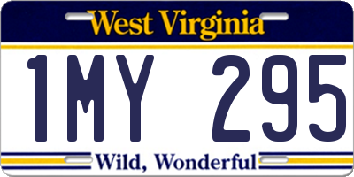 WV license plate 1MY295