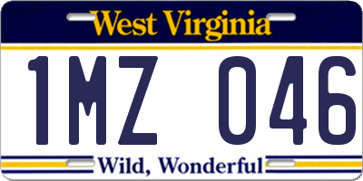 WV license plate 1MZ046