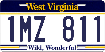 WV license plate 1MZ811