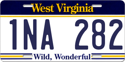 WV license plate 1NA282