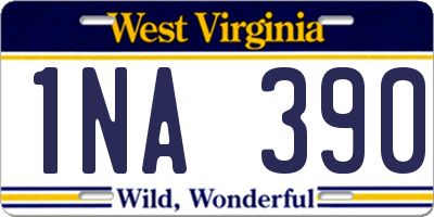 WV license plate 1NA390