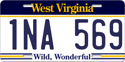 WV license plate 1NA569
