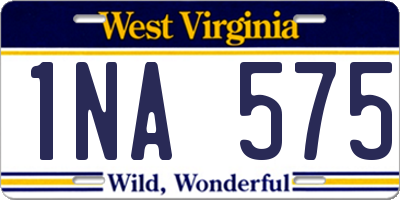 WV license plate 1NA575