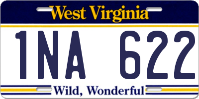 WV license plate 1NA622