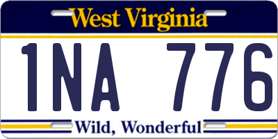 WV license plate 1NA776