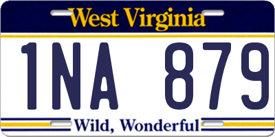 WV license plate 1NA879