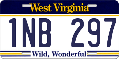 WV license plate 1NB297