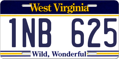 WV license plate 1NB625
