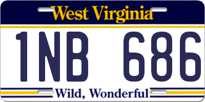 WV license plate 1NB686