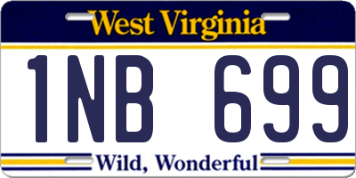 WV license plate 1NB699