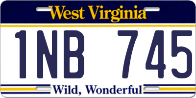 WV license plate 1NB745