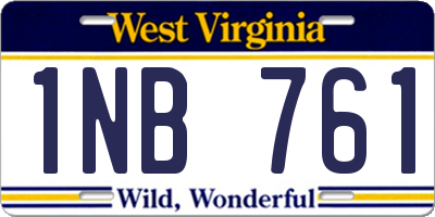 WV license plate 1NB761