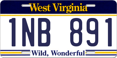 WV license plate 1NB891