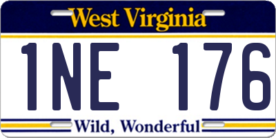 WV license plate 1NE176