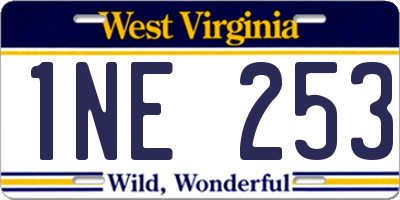 WV license plate 1NE253