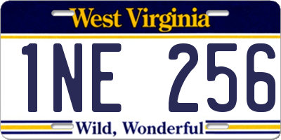 WV license plate 1NE256