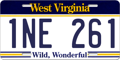 WV license plate 1NE261