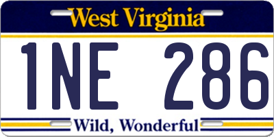 WV license plate 1NE286