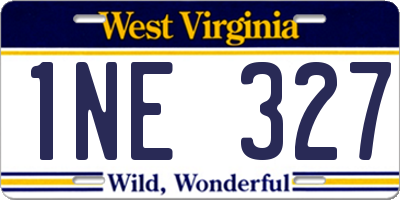 WV license plate 1NE327