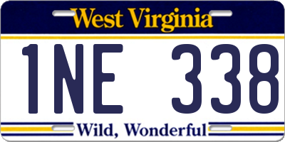 WV license plate 1NE338