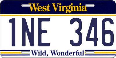 WV license plate 1NE346