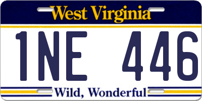 WV license plate 1NE446