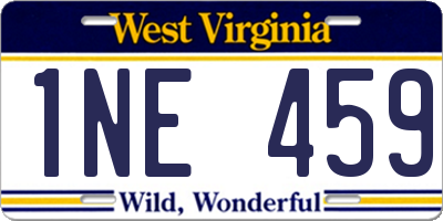WV license plate 1NE459
