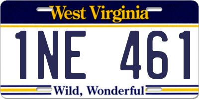 WV license plate 1NE461