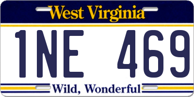 WV license plate 1NE469