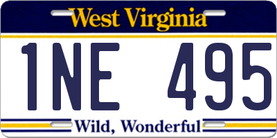 WV license plate 1NE495