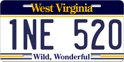 WV license plate 1NE520