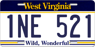 WV license plate 1NE521