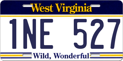 WV license plate 1NE527