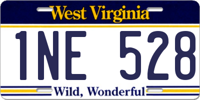 WV license plate 1NE528