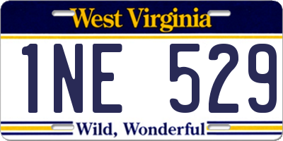 WV license plate 1NE529