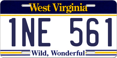 WV license plate 1NE561