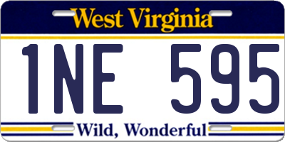 WV license plate 1NE595