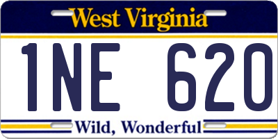 WV license plate 1NE620