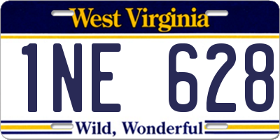 WV license plate 1NE628