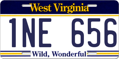 WV license plate 1NE656