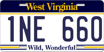 WV license plate 1NE660